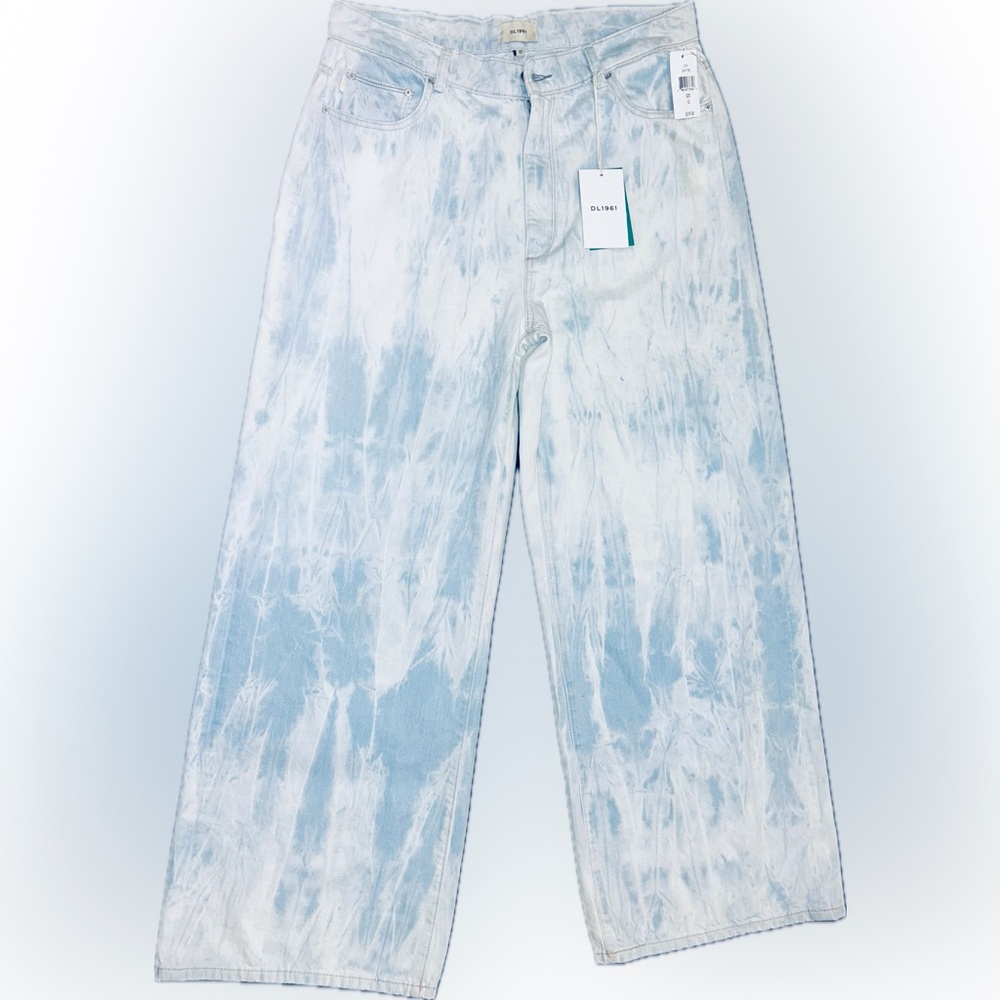 NWT DL1961 SZ 14/32 “Hepburn” wide leg high rise vintage inspired 5-pocket jeans - Picture 4 of 12